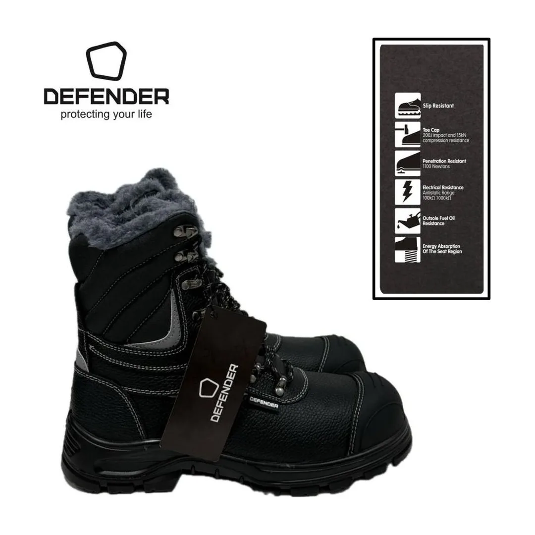 Ботинки зимние утепленные с высокими берцами "Defender" с МП, защита S3 SRC — кадр 2 из 2